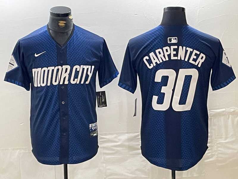 Mens Detroit Tigers #30 Kerry Carpenter 2024 Navy City Connect Cool Base Limited Stitched Jersey->detroit tigers->MLB Jersey